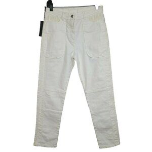 Belstaff Wrenn Trousers Jeans Womens Size 27‎ Off White Skinny Leg High Rise NEW